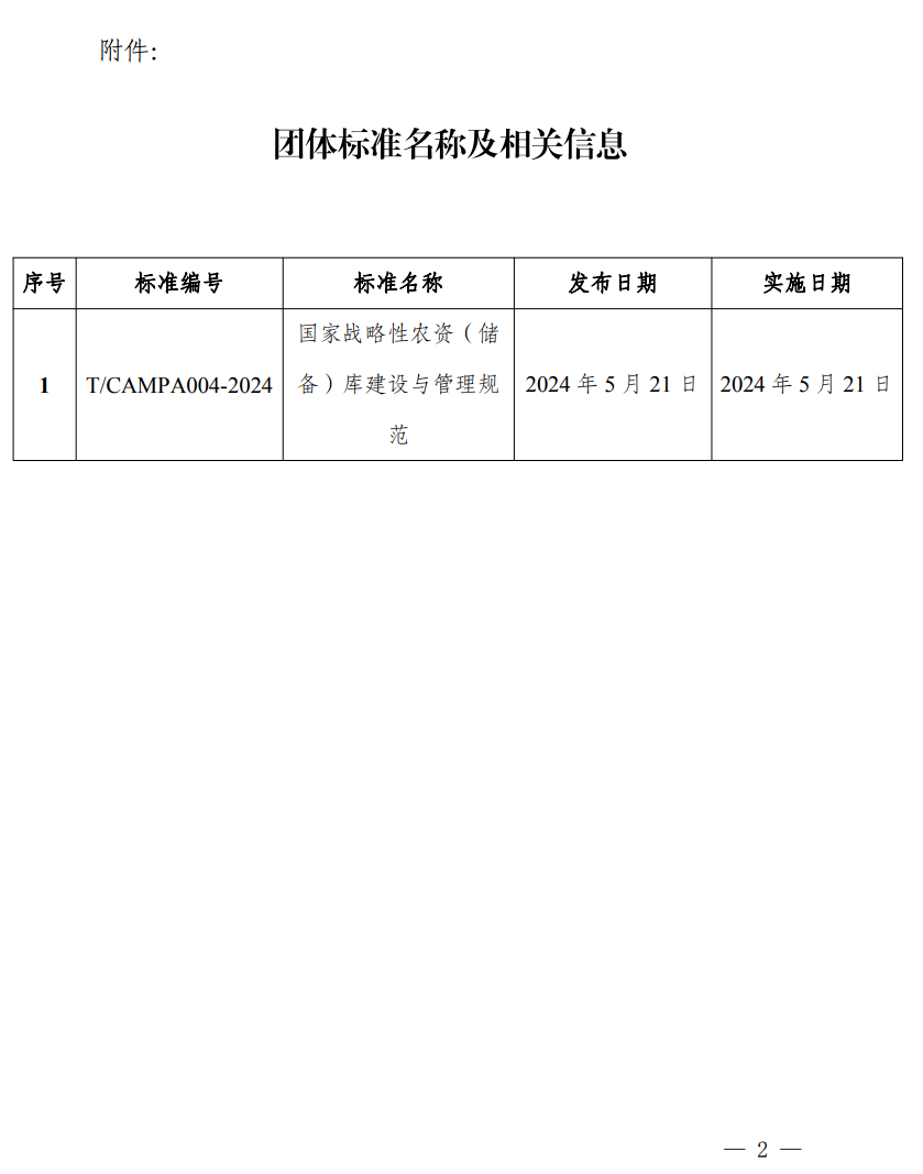 《国家战略性农资（储备）库建设与管理规范》正式发布